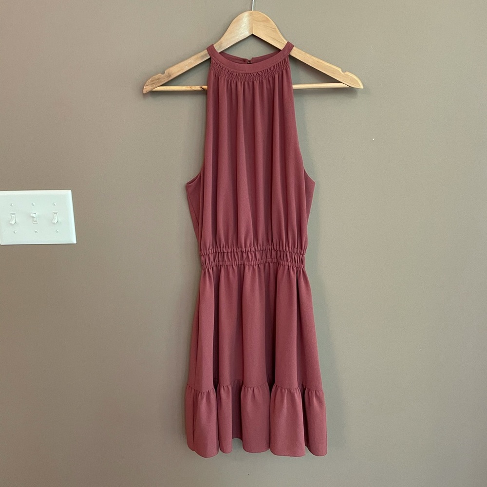 Aritzia Wilfred Effet Mini Dress Dusty Rose size XS - Picture 2 of 11